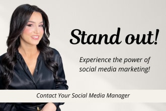 be your social media manager marketing with 1 post each day