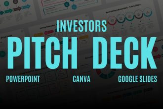 design investors pitch deck and business presentations