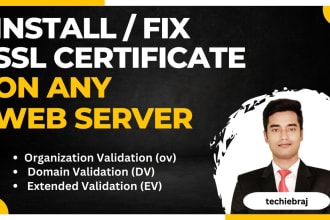 install, fix, or renew SSL certificate on any web server