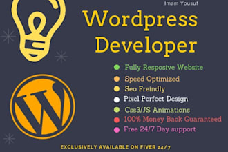 make wordpress website design or wordpress website