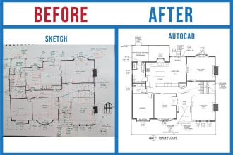 do convert pdf sketch or blueprint drawing to autocad