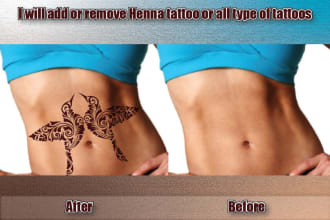 add or remove henna tattoo mehndi design or custom tattoo