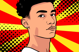 draw a pop art portrait for you