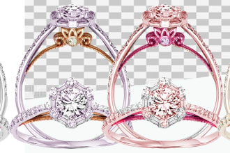 do jewelry retouching,background remove,color change,shadow