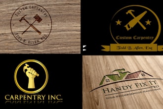 design wood working and carpentry logo