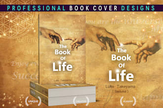 design a professional book cover or ebook, kindle book cover