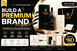 design a premium brand identity with logo and visual branding