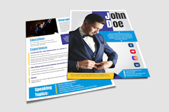 design portfolio, press kit, media kit, epk, one sheet, flyer