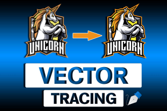 do vector tracing, redraw logo, image to vector