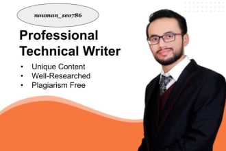 professionally write technical blog posts or articles