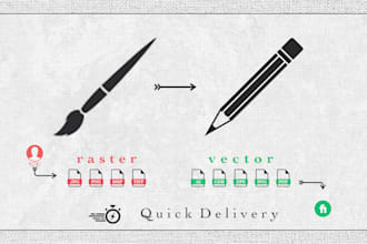 professional raster to vector conversion logo, image,artwork