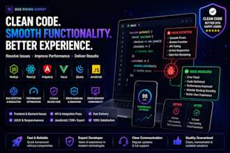 fix nodejs reactjs angularjs vuejs jquery javascript bugs in your site