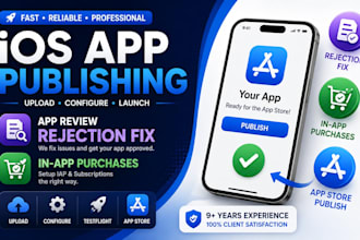 publish your ios app to app store and fix rejection issues