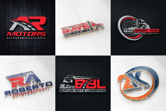 creative transport logistic trucking logo within 24 hours