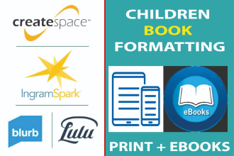 do childrens book formatting in indesign for kdp, ingram, or any printer