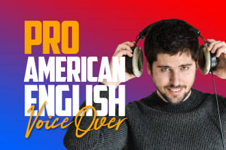 record professional voice over in american english