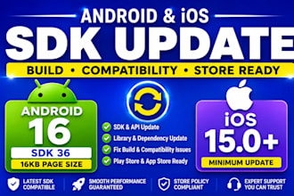update flutter android ios app sdk and fix compatibility issues