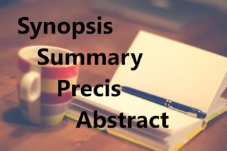 write a synopsis, abstract or summary