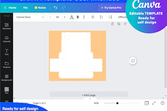 create a box packaging template in canva