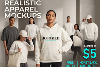 create realistic tshirt mockup apparel mock up