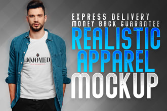 create tshirt realistic mockup apparel mock up