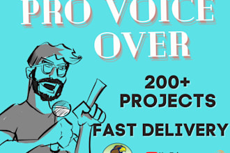 create a quick professional american male voiceover