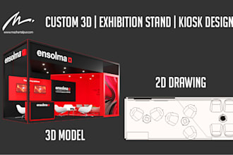 professional 3d exhibition stand and kiosk design for events