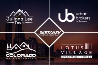 do modern construction property or real estate logo