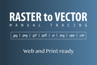 design vector graphics and convert png or jpg to ai or eps