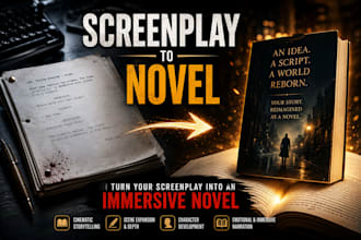 professionally adapt your screenplay into a cinematic novel