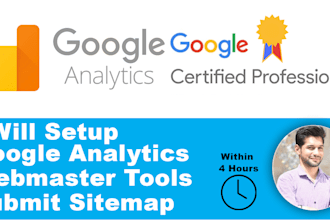 setup google analytics webmaster tools and sitemap