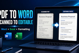 convert PDF and scanned files to word or excel