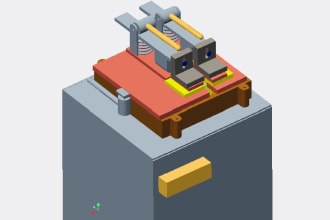 design 3d model of butt welding machine