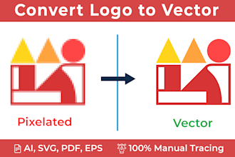 convert your pixelated logo into high quality vector