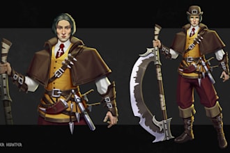 do character design concept art for your project