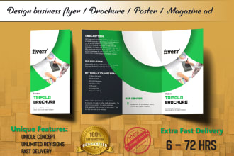 design business flyers, brochures, posters, magazine ads