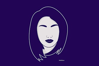 draw minimalist flat vector avatar of you
