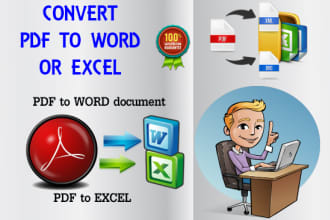 convert PDF to word documents or excel spreadsheets