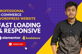 create  wordpress website using elementor or breakdance