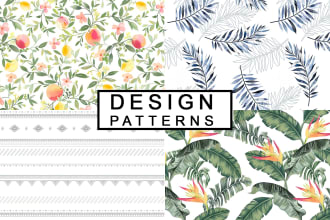 design watercolor and vintage patterns for apparel print