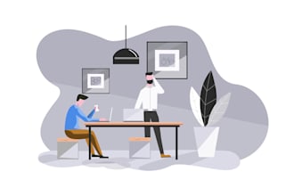 create simple and flat illustration for you