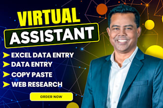 do fast data entry, web research, copy paste, excel data entry, pdf to excel