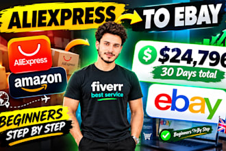 amazon aliexpress or walmart to ebay dropshipping top listings, store mangement