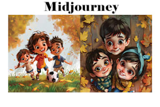 create enchanting 2d 3d children book illustrations with photoshop, midjourney