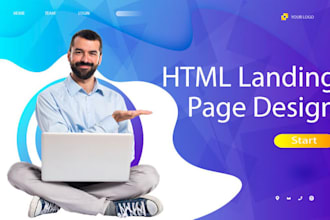design custom html landing page for shopify, wordpress