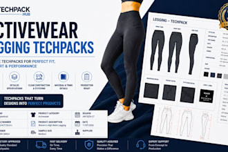 create professional womenswear leggings tech packs for production
