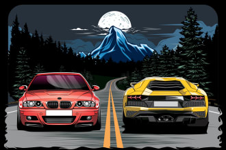 create amazing detail illustration of your cars and vehicles