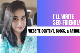 be your expert SEO blog writer and website content writer