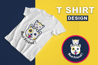 design cartoon style t shirt design for your business