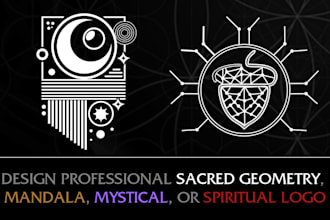 sacred geometry, mandala, mystical, or spiritual logo